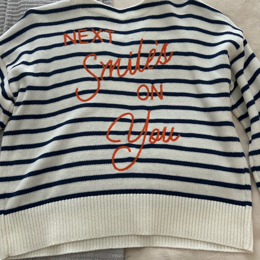Kerri Rosenthal Navy Striped Sweater